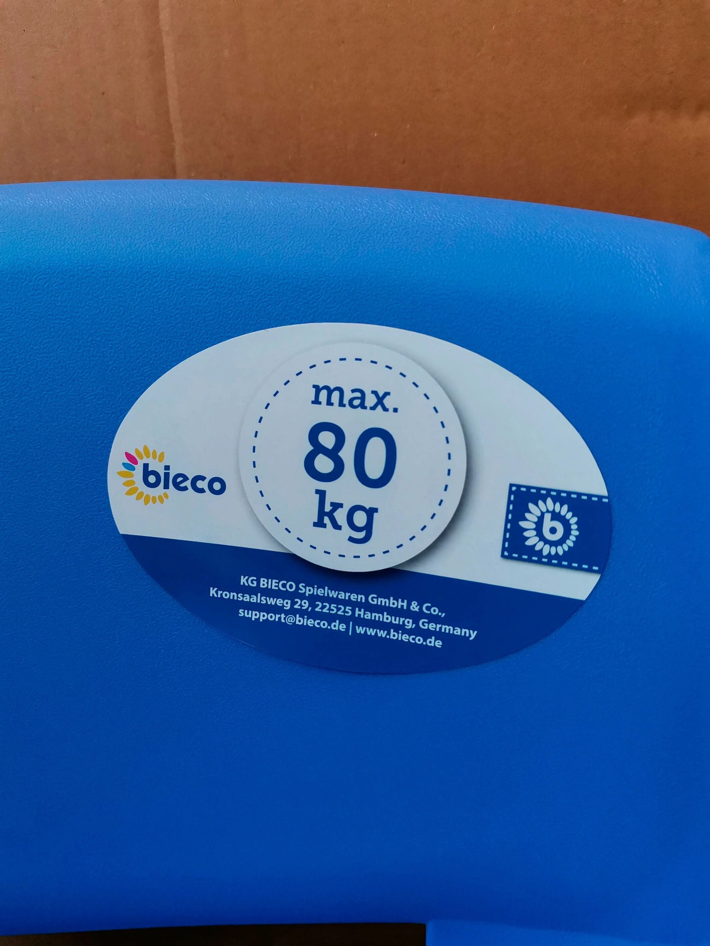 Bieco Kinderstuhl bis 80 kg belastbar Blau