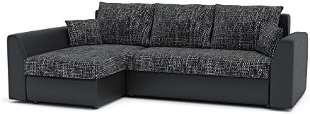 Ecksofa Paul mit Schlaffunktion! Best ECKSOFA! Eckcouch mit Bettkasten! (Lawa 17 + Soft 11)