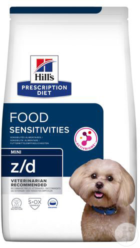 Hill's Pet Nutrition Prescription Diet Food Sensitivities Z/D Mini Aliment Pour Chien 1kg