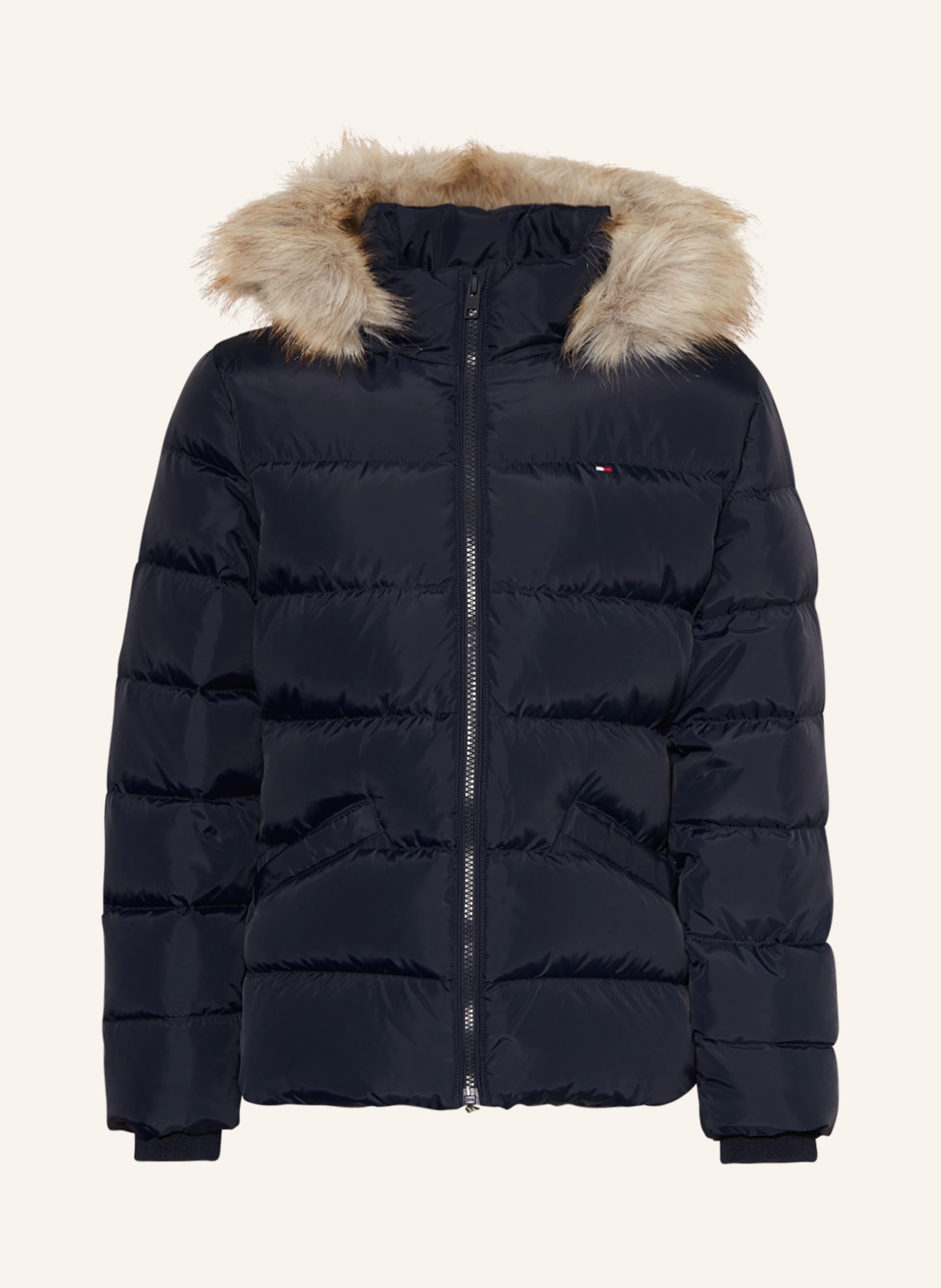 TOMMY HILFIGER Daunenjacke mit abnehmbarem Kunstpelz