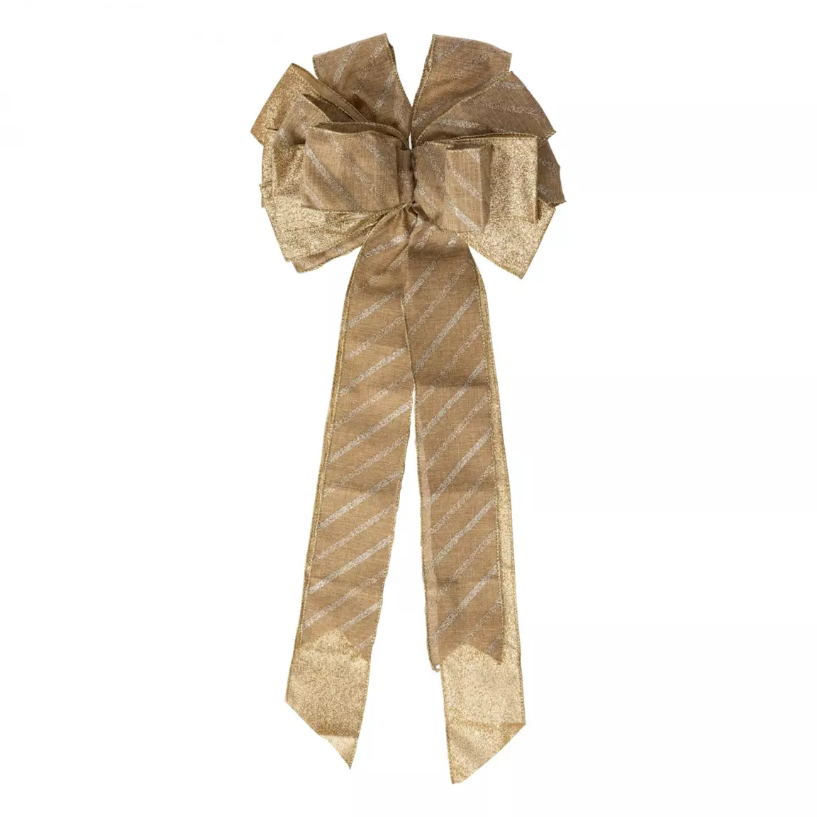 Noeud ruban rayé (H70 cm) Siona Or