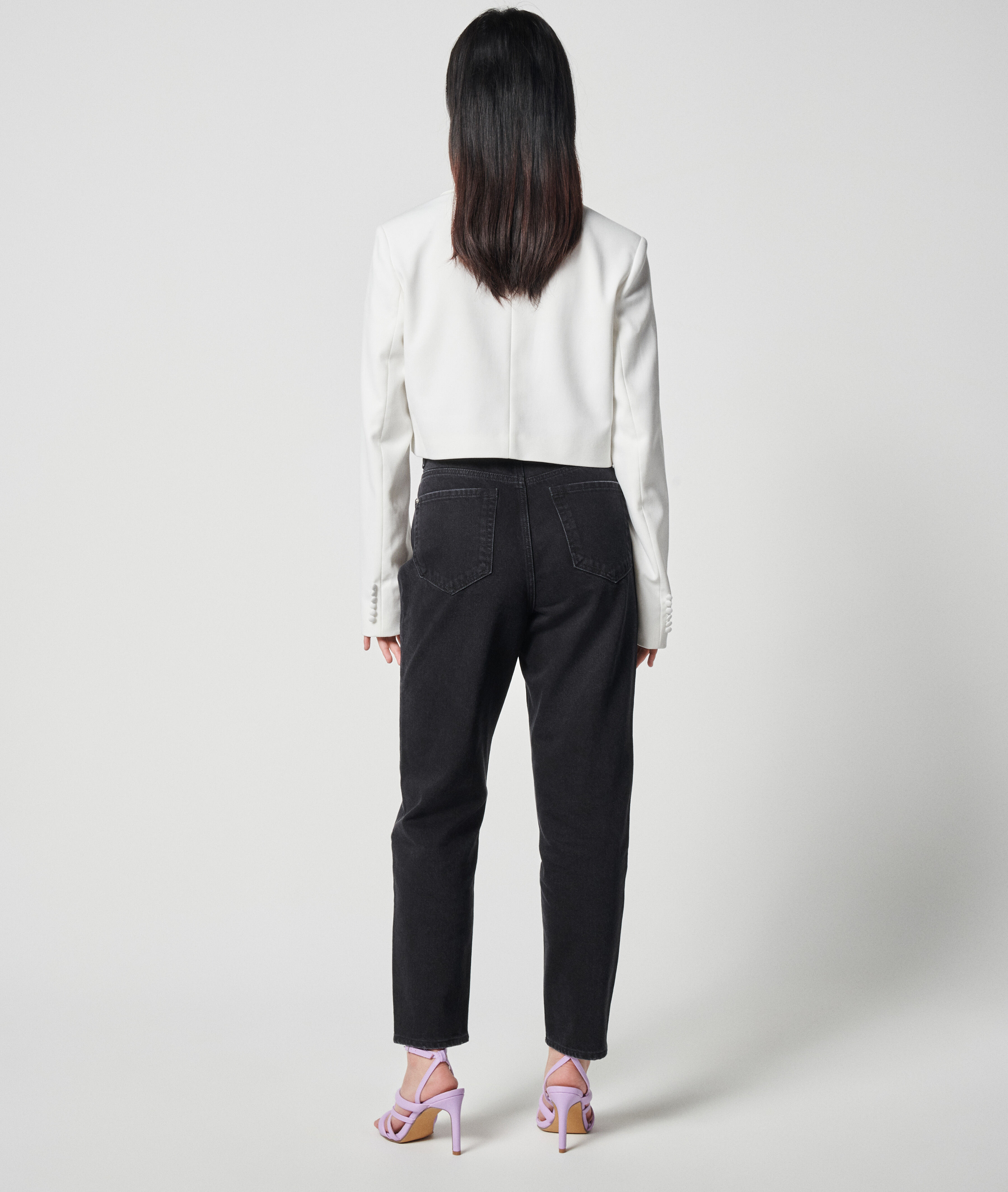 Jean mom taille haute - Noir