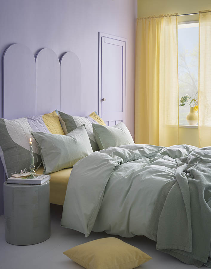 Plain cotton bomullsengesett 140x200 pistasj