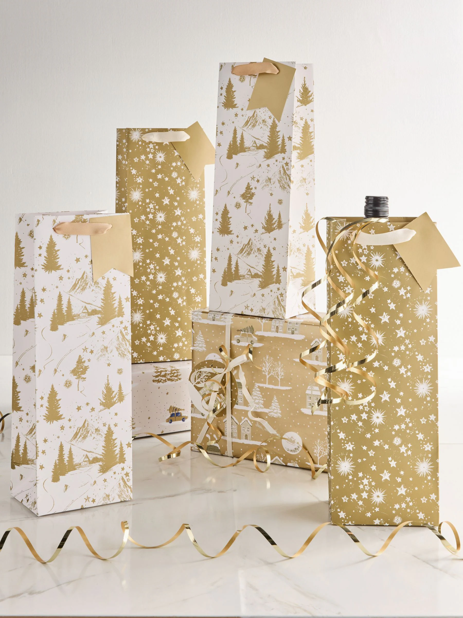 4 -pack Kerstmis flessentassen