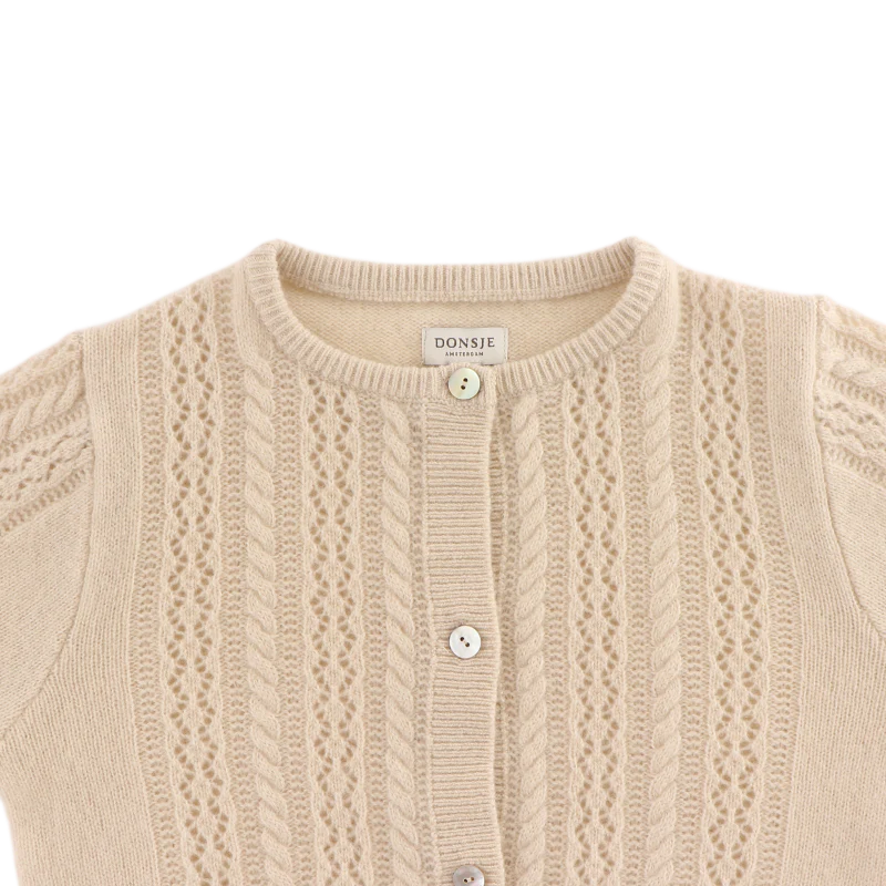 Danik Merino Wool Cardigan | Soft Sand