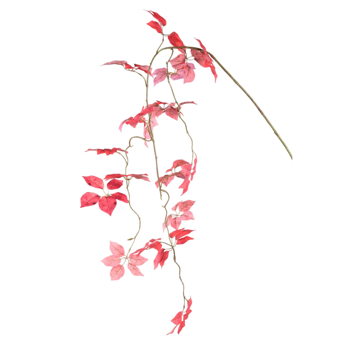 Ptmd branche artificielles leaves - 110x38x182 cm - pe - rouge