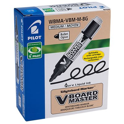 Pilot V BOARD MASTER - Pack de 10 marqueurs effaçables - pointe ogive - bleu