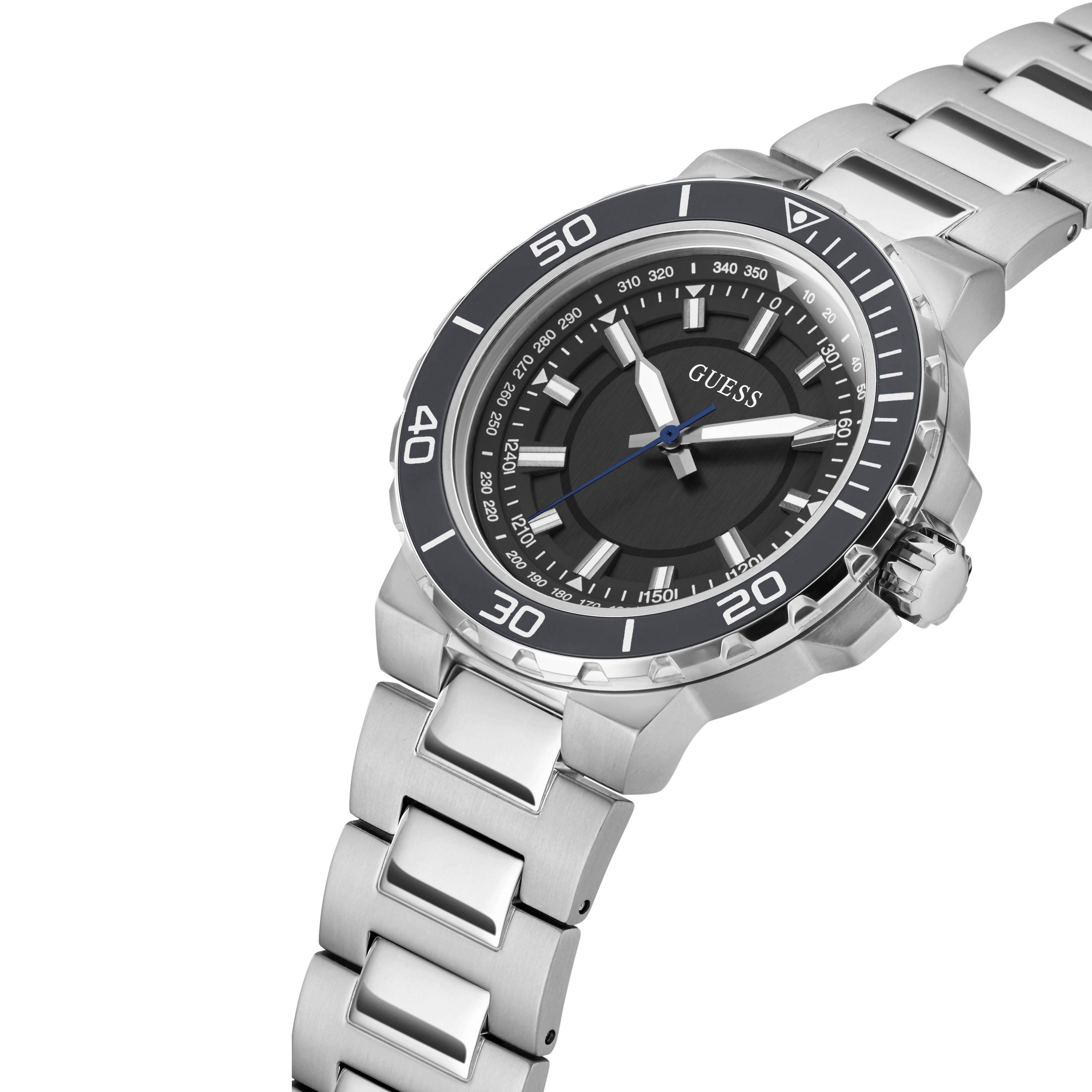 Guess Track Stainless Steel Fashion Analogue Quartz Watch