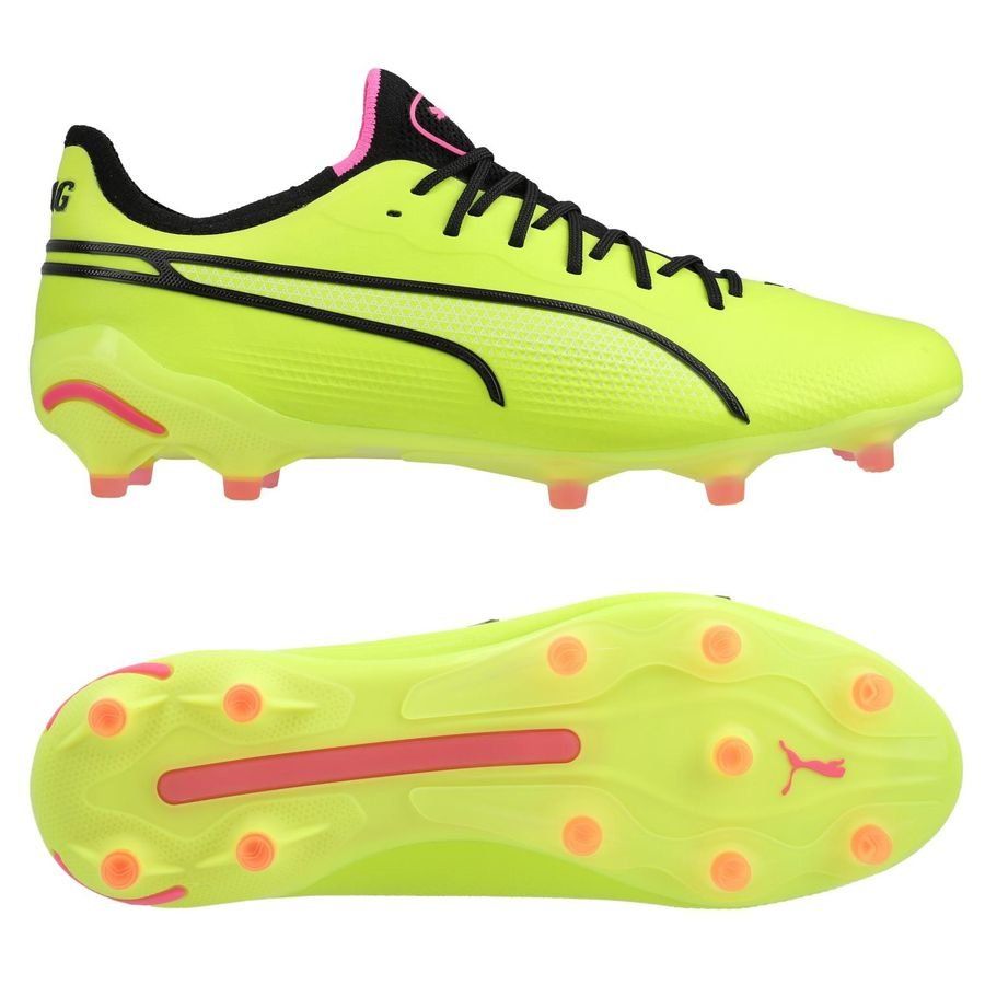 PUMA King Ultimate FG/AG Phenomenal - Electric Lime/Noir/Poison Pink Femme