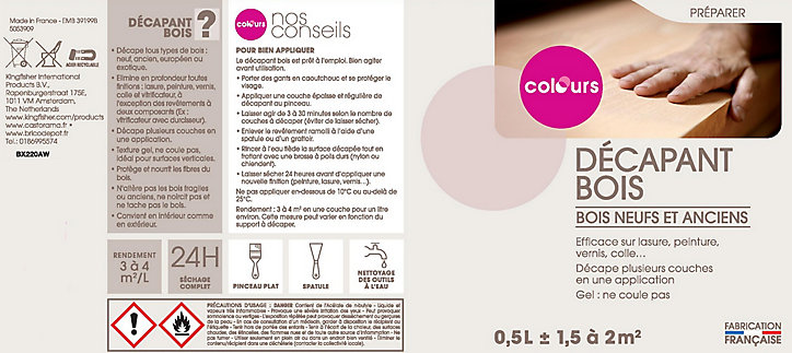 Décapant bois neufs et anciens Colours 500 ml