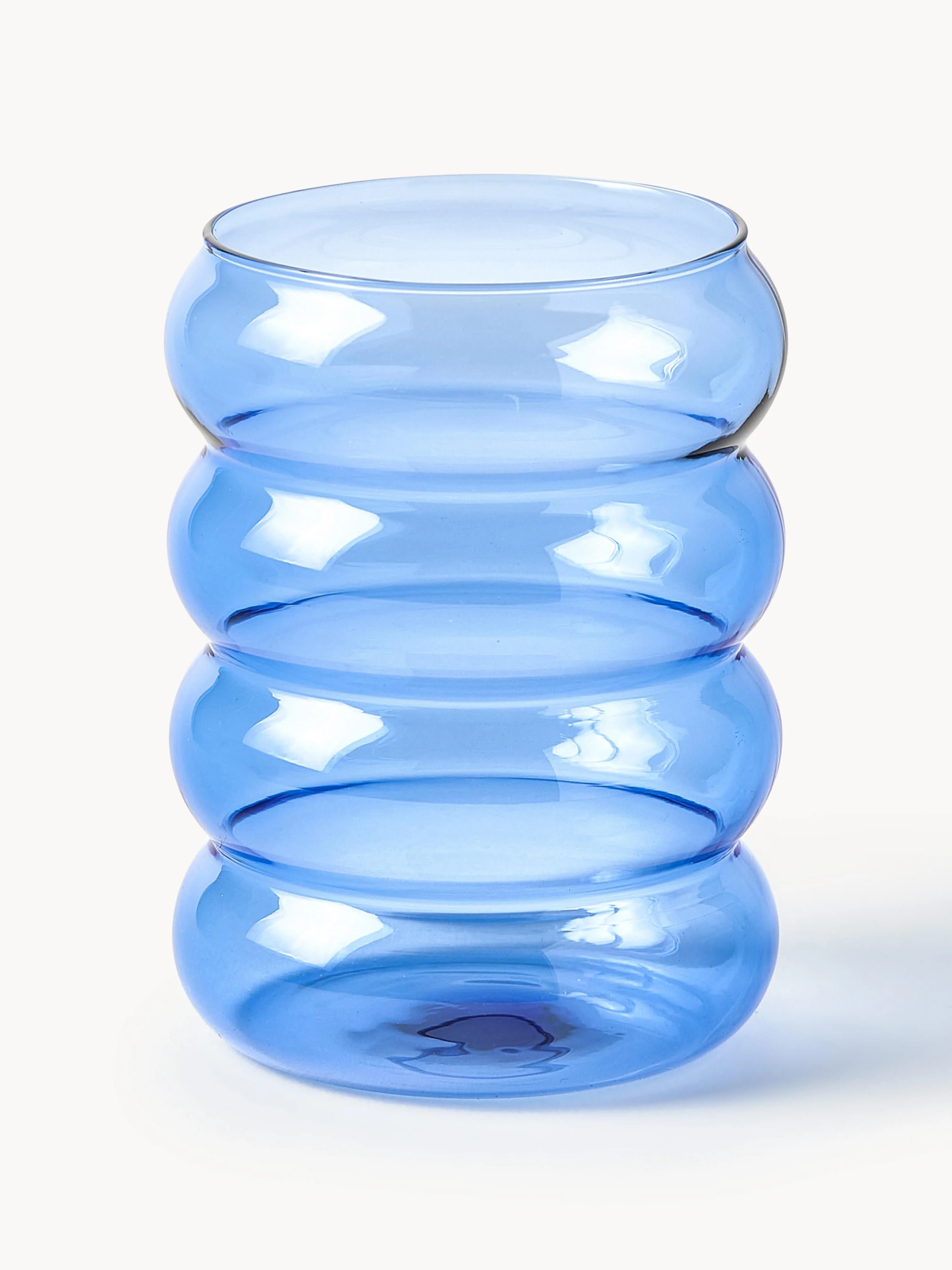 Mondgeblazen waterglazen Bubbly, 4 stuks