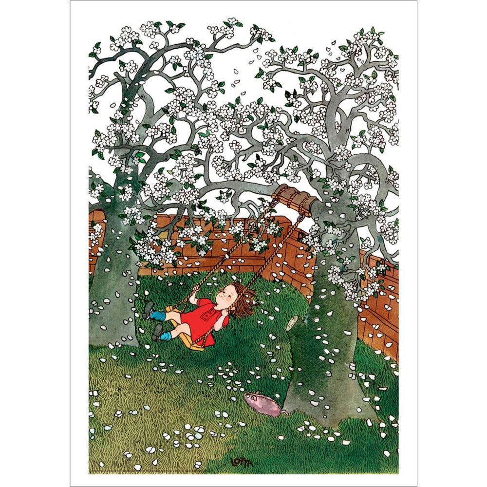 Køb Poster & Frame Astrid Lindgren - Swing - Lotta On Troublemaker Street
