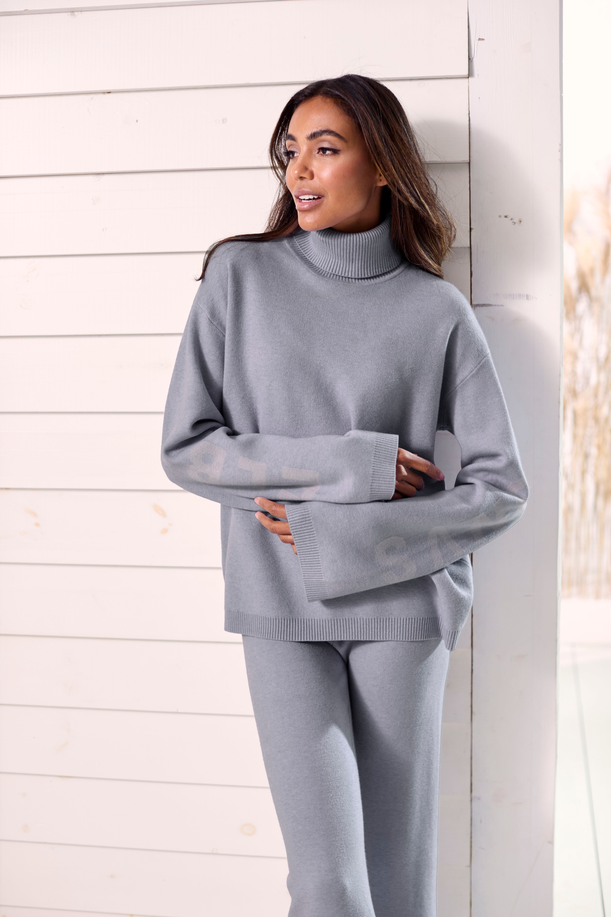 Elbsand Sweater , Rollkragenpullover aus weichem Strick, Loungewear