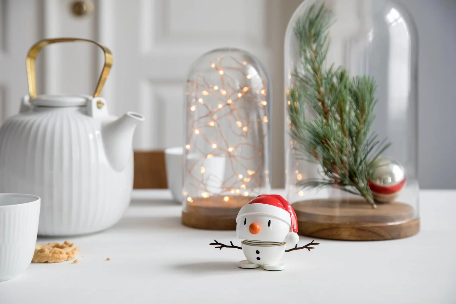 Hoptimist  Santa Snowman, hvid - lille