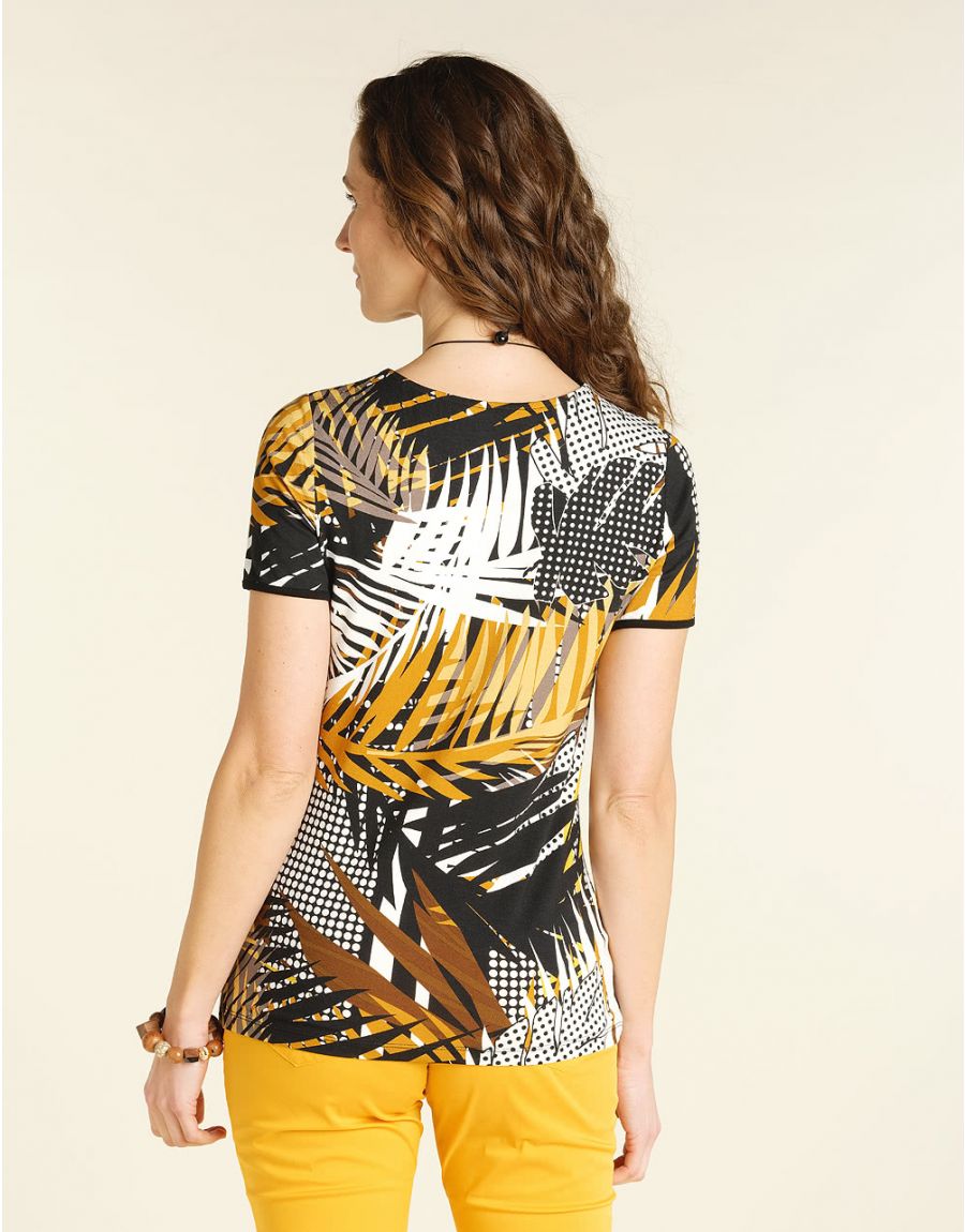 T-Shirt Noir et Ocre