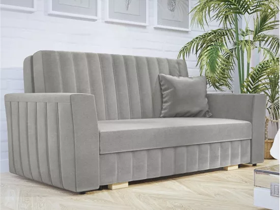 Canapé convertible Columbus 137, Boîte de literie, 83x160x98cm, Mobilier déjà assemblé