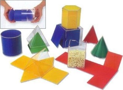 Geometriske Figurer - Farvede Og Gennemsigtige - 16 Stk