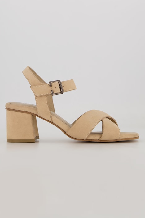 Leder-Sandalen, gekreuzte Riemen, Weite H