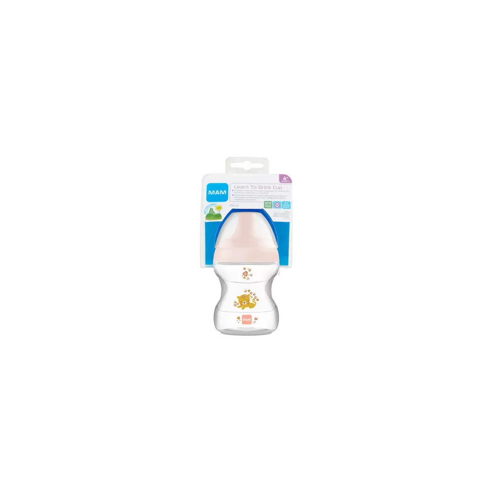 MAM Learn To Drink Kop 190 ml Pink - 1 stk.