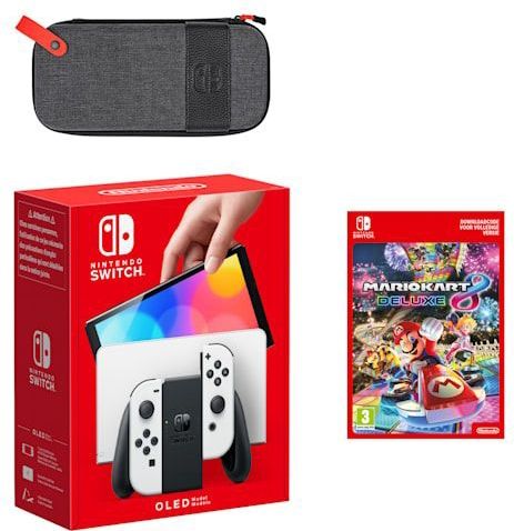 Nintendo Switch - OLED-model (wit) Mario Kart 8 Deluxe-bundel