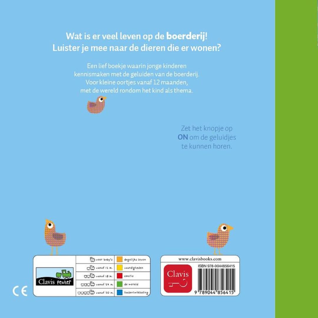 Uitgeverij clavis geluidenboekje de boerderij