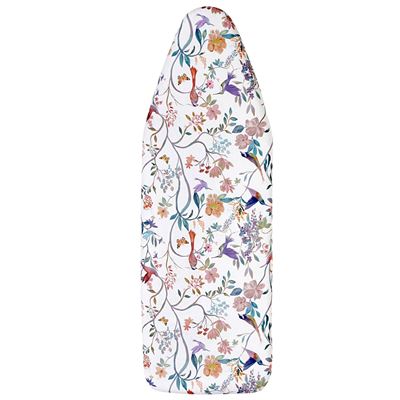 Housse de table à repasser ou nappe de repassage 5 épaisseurs motif fleurs et oiseaux - BECQUET CRÉATION