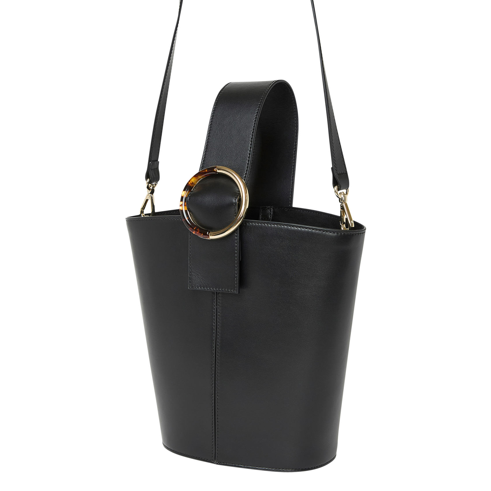 SOPHIE - Sac seau en cuir | Noir