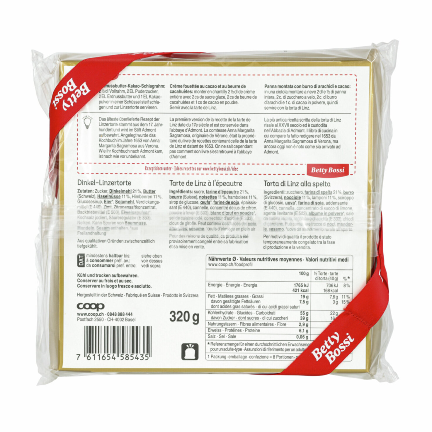 Betty Bossi Dinkel-Linzertorte