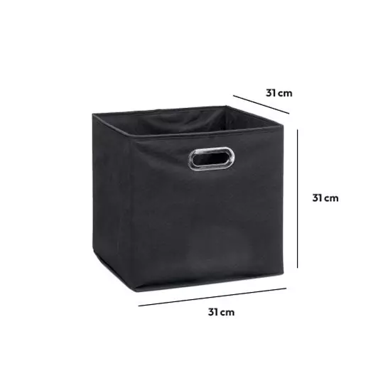 Panier de rangement (31 x 31 cm) Helena Gris anthracite