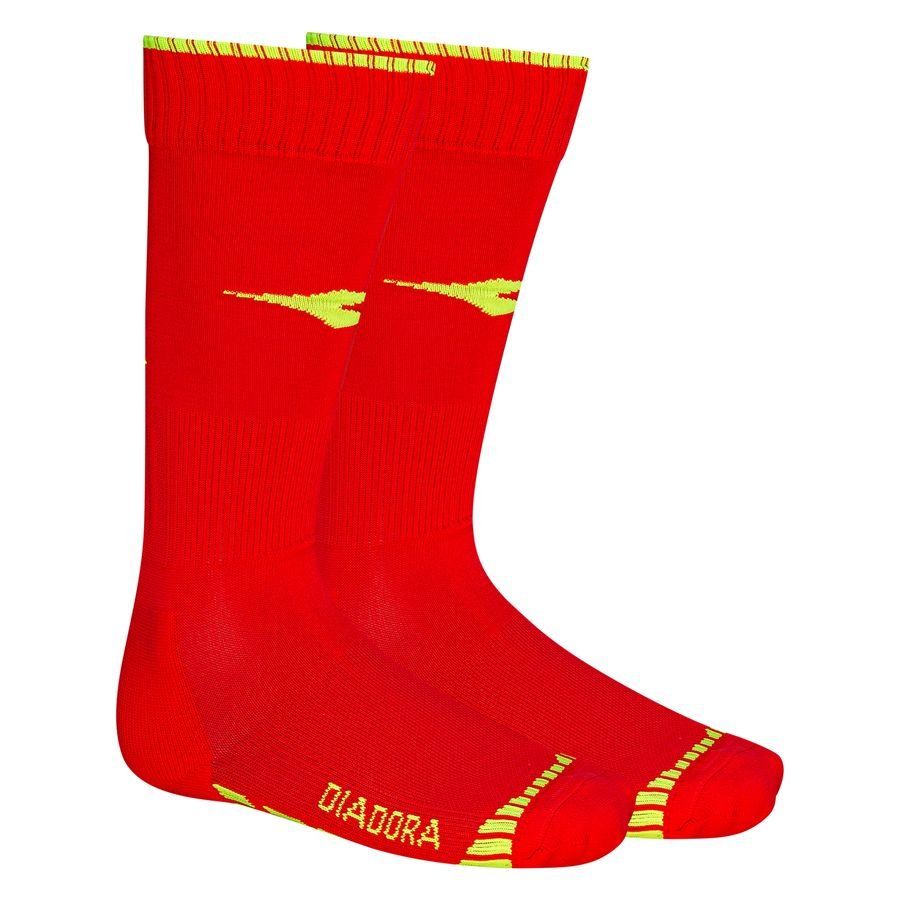 Diadora Chaussettes d'arbitre Copenhagen - Rouge/Jaune Fluo