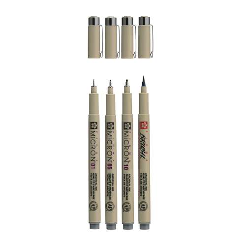 SAKURA® Pigma Micron™ Fineliner-Sets, Grautöne