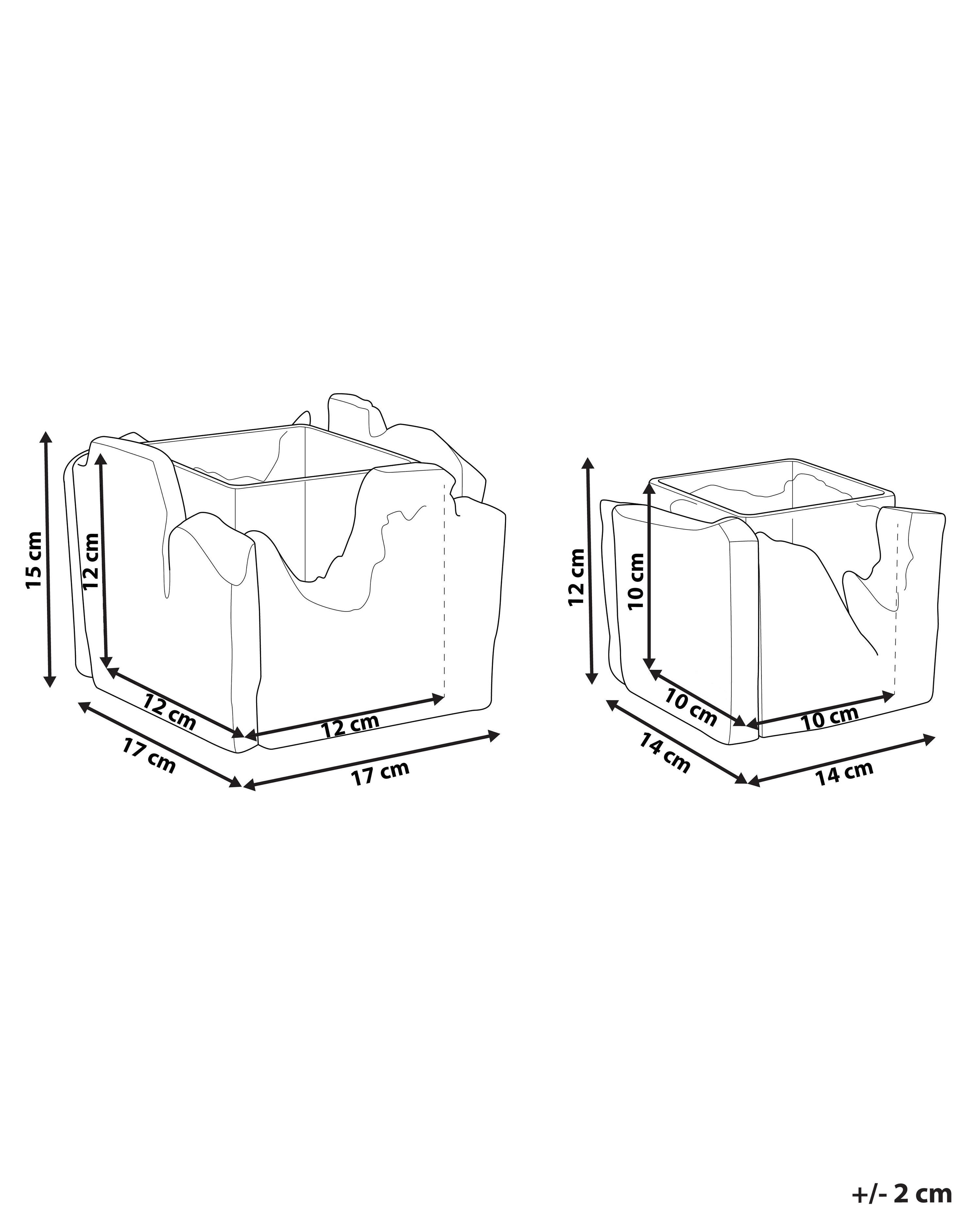 Set van 2 kaarshouders PLATEROS Dennenhout 15/12 cm Donkerbruin