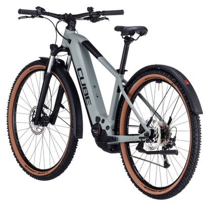 VTT Électrique Semi-Rigide Cube Reaction Hybrid Performance 500 Allroad Shimano Alivio 9V 500 Wh 27.5'' Gris Vert Swamp