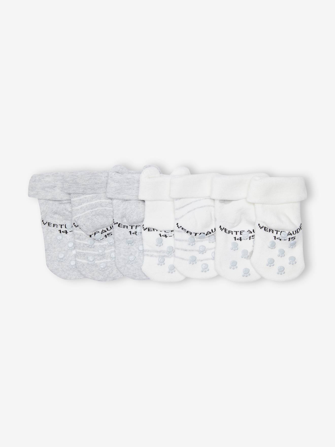Pacote com 7 pares de meias de bebê 
