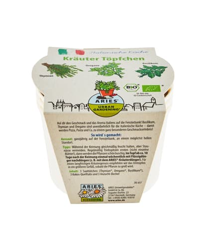 Bio-Kräutertöpfchen Italienische Küche kbA