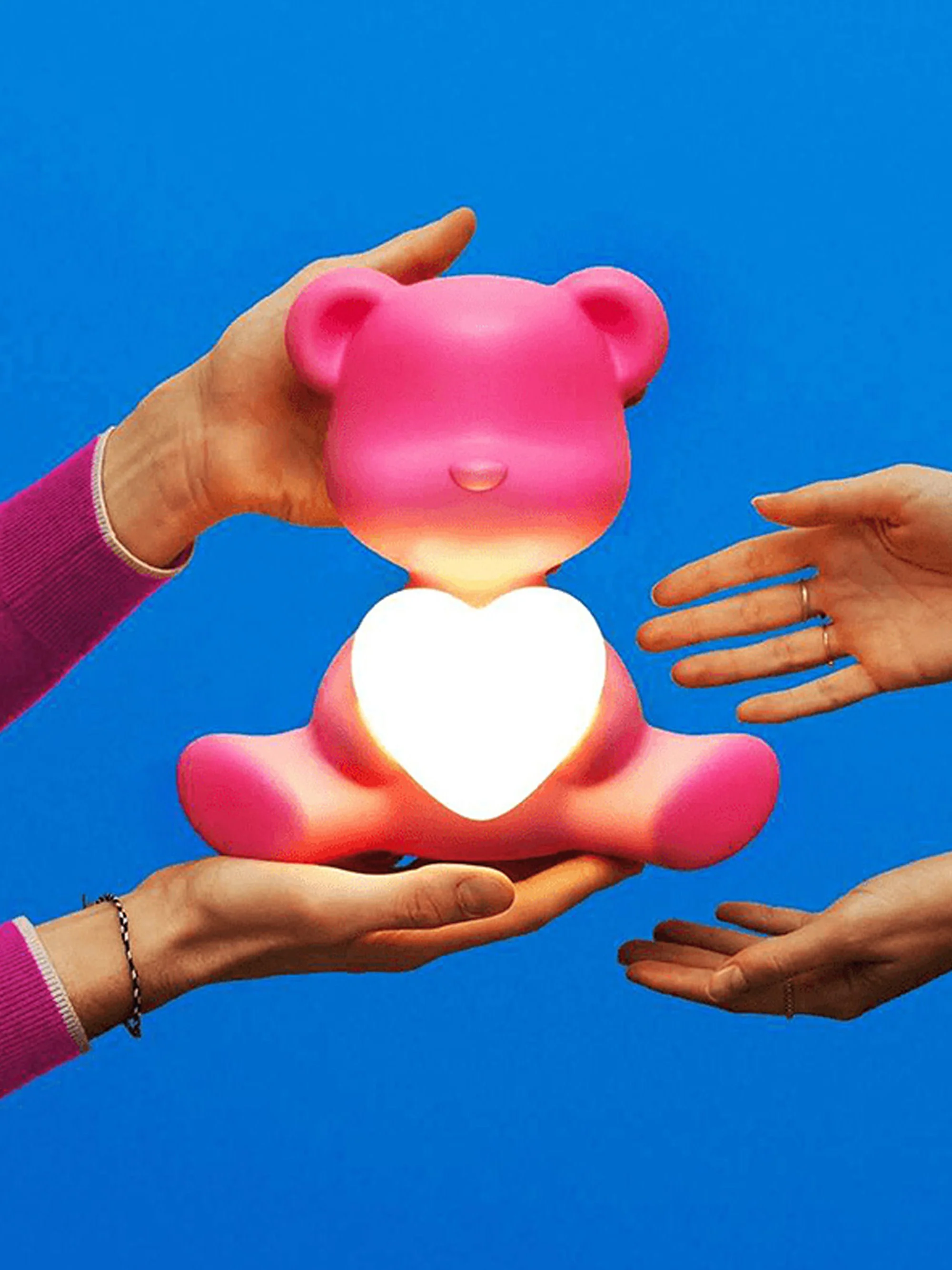 Draagbare LED-tafellamp voor kinderen Teddy Love, dimbaar