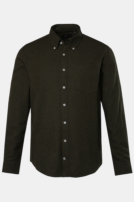 JP 1880 Flanellhemd, Langarm, Buttondown-Kragen, Modern Fit, bis 8 XL