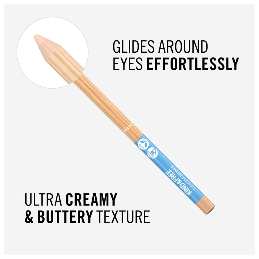 Rimmel London Kind & Free Clean Eyeliner Pencil 005 Creamy White 1,1g