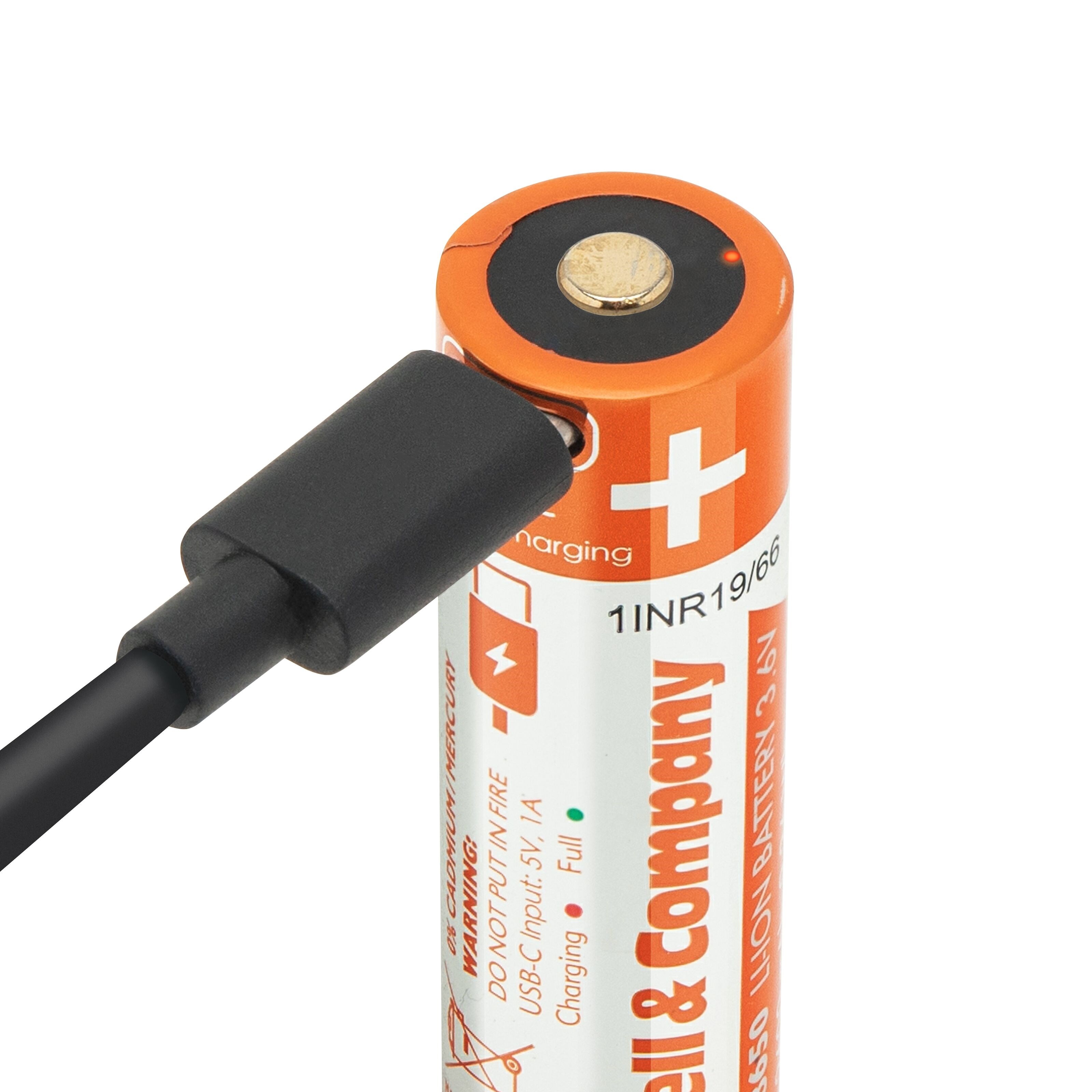 Kjell & Company 18650 Li-ion-batteri med USB-C 2600 mAh