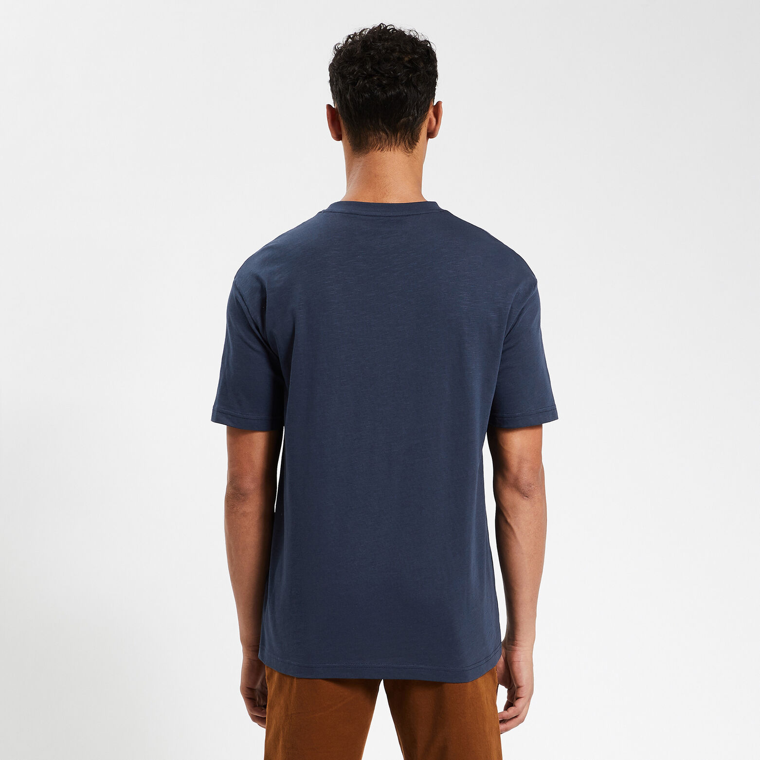 Tee shirt brodé Bleu foncé