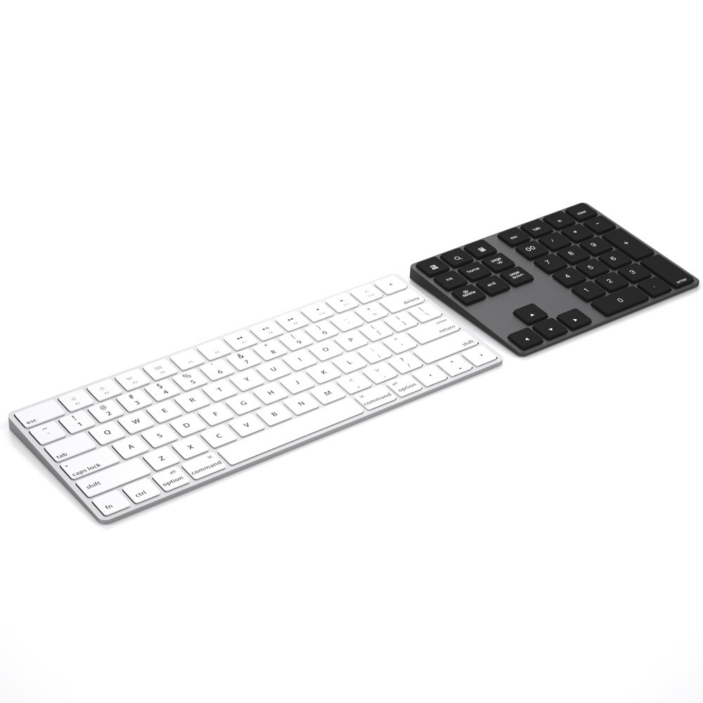 Aluminium Bluetooth Tastatur Keypad Zahlenblock 34-Tasten (Windows/iOS/Android) - Schwarz