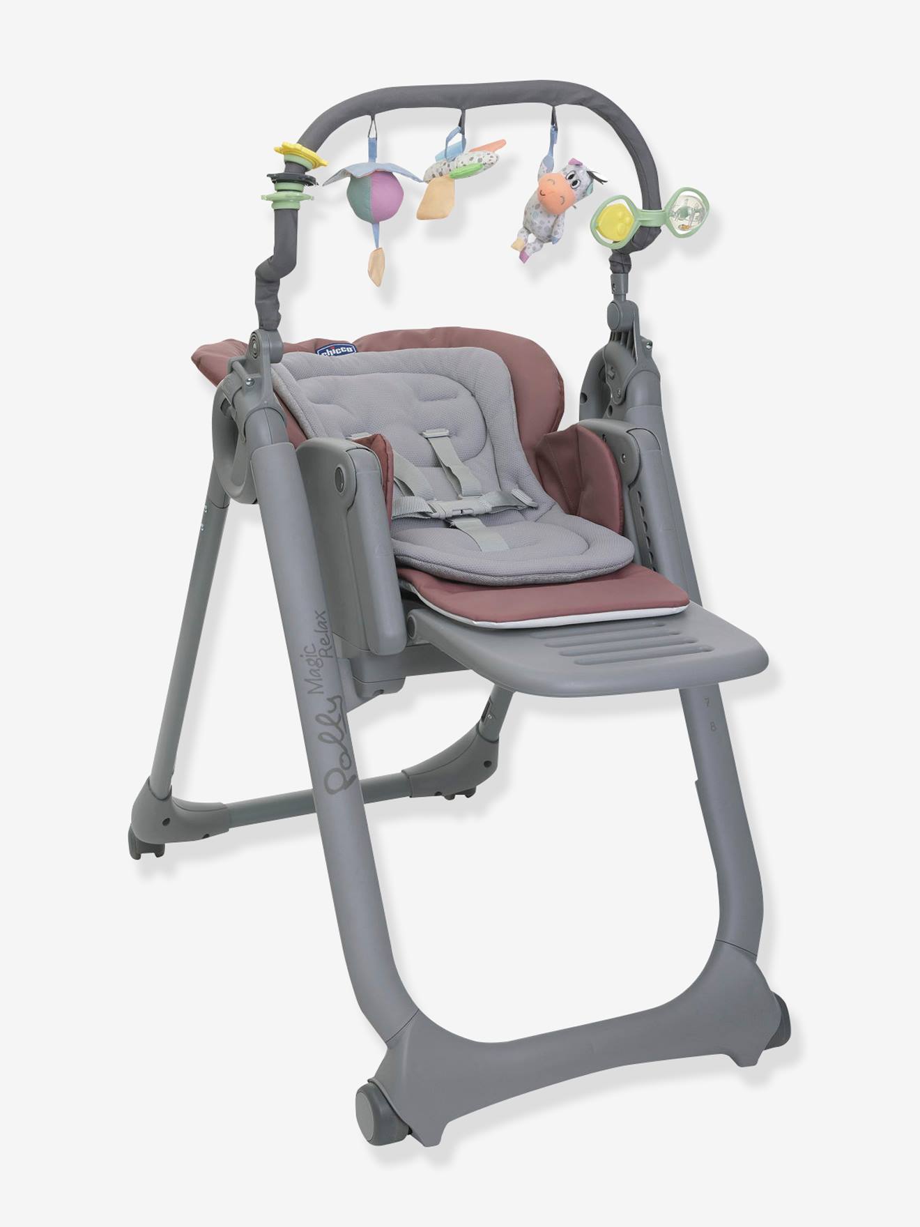Cadeira alta CHICCO Polly Magic Relax Evolutionary, cor marrom claro suave