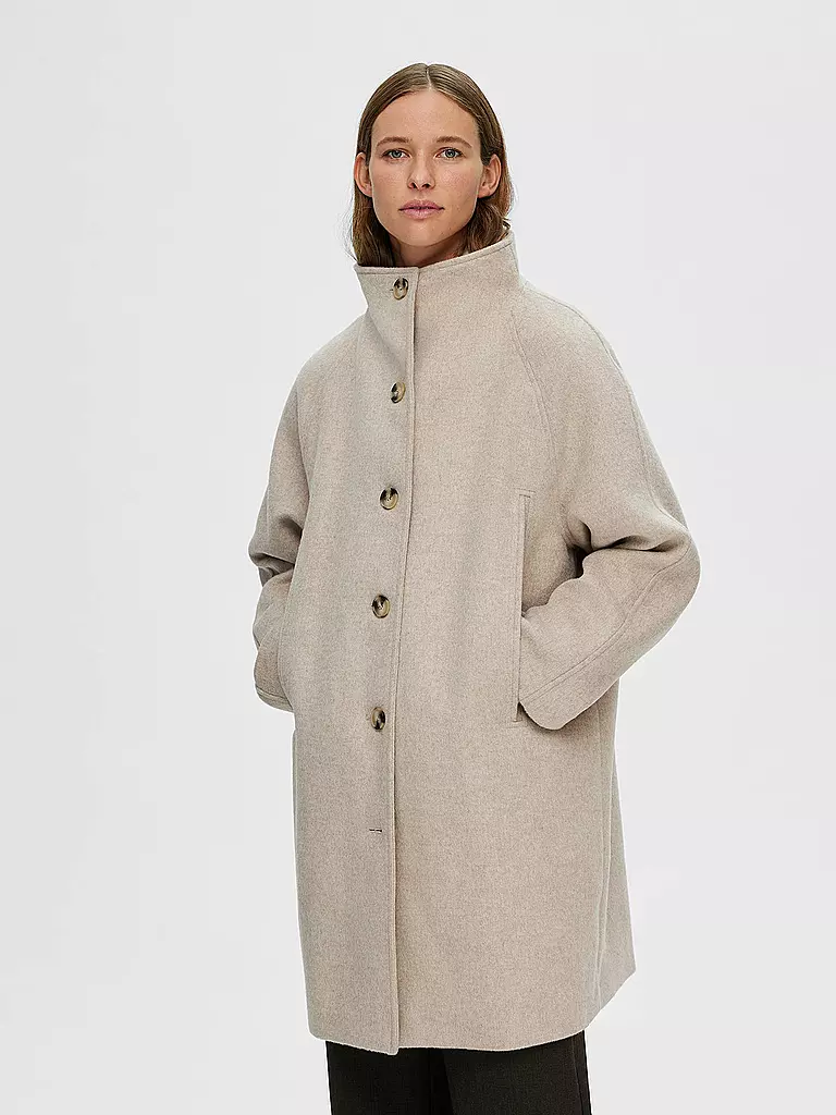 SELECTED FEMME Wollmantel SLFVINNI beige