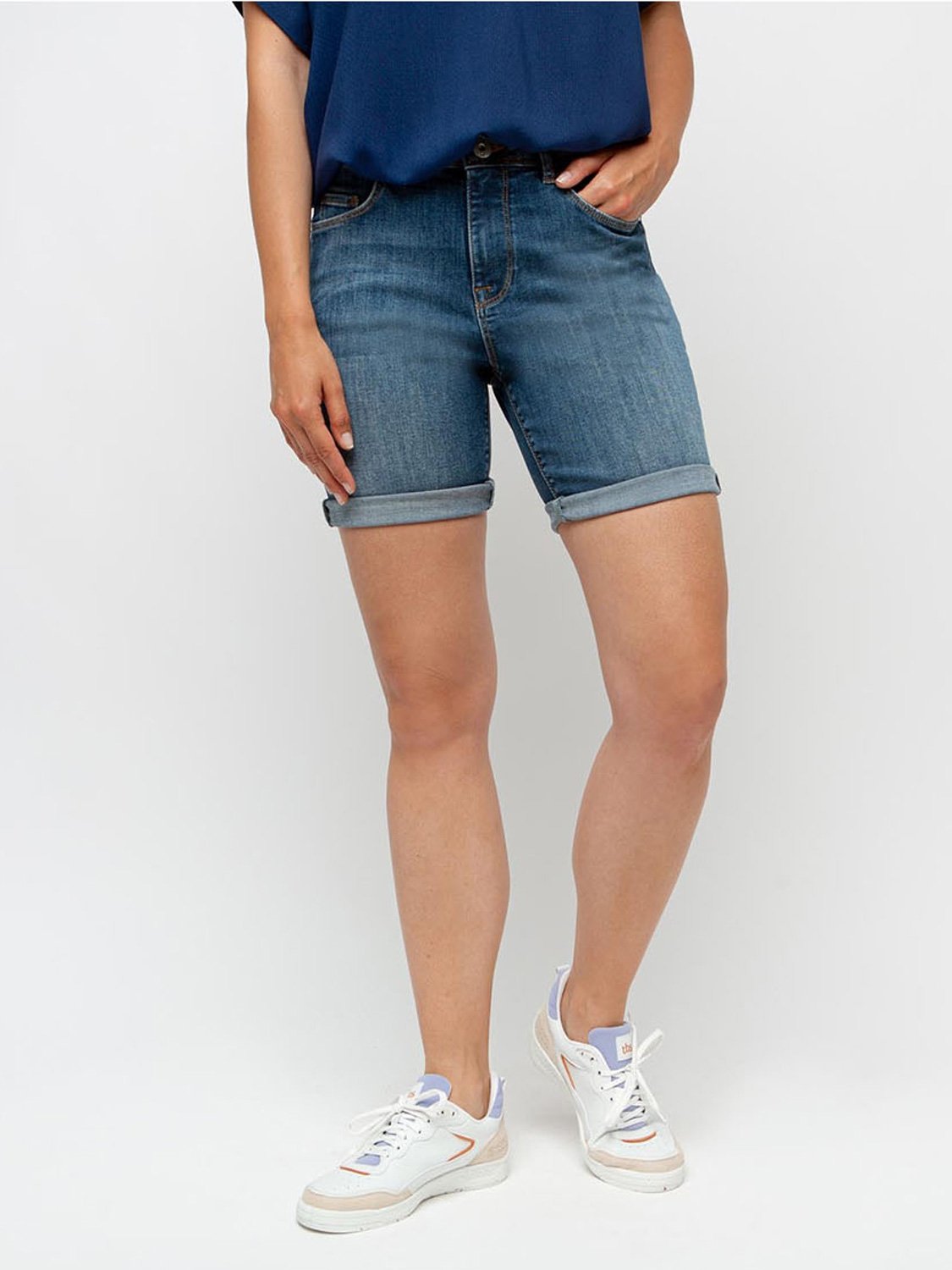 Bermuda Femme Coton Biologique Bleu