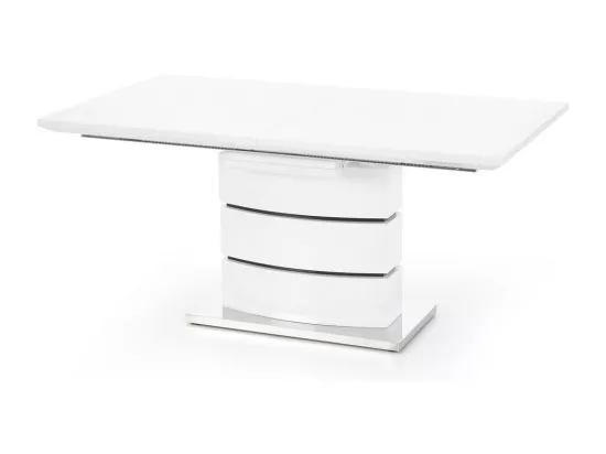 Table extensible blanc laqué 160-200x90cm Elena