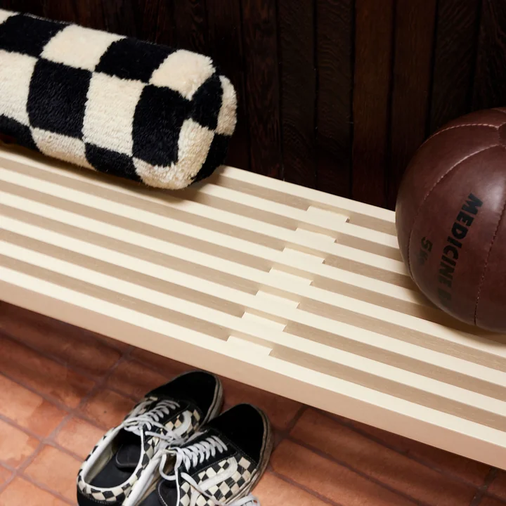 HKliving - Slatted Bank 160 cm, sand