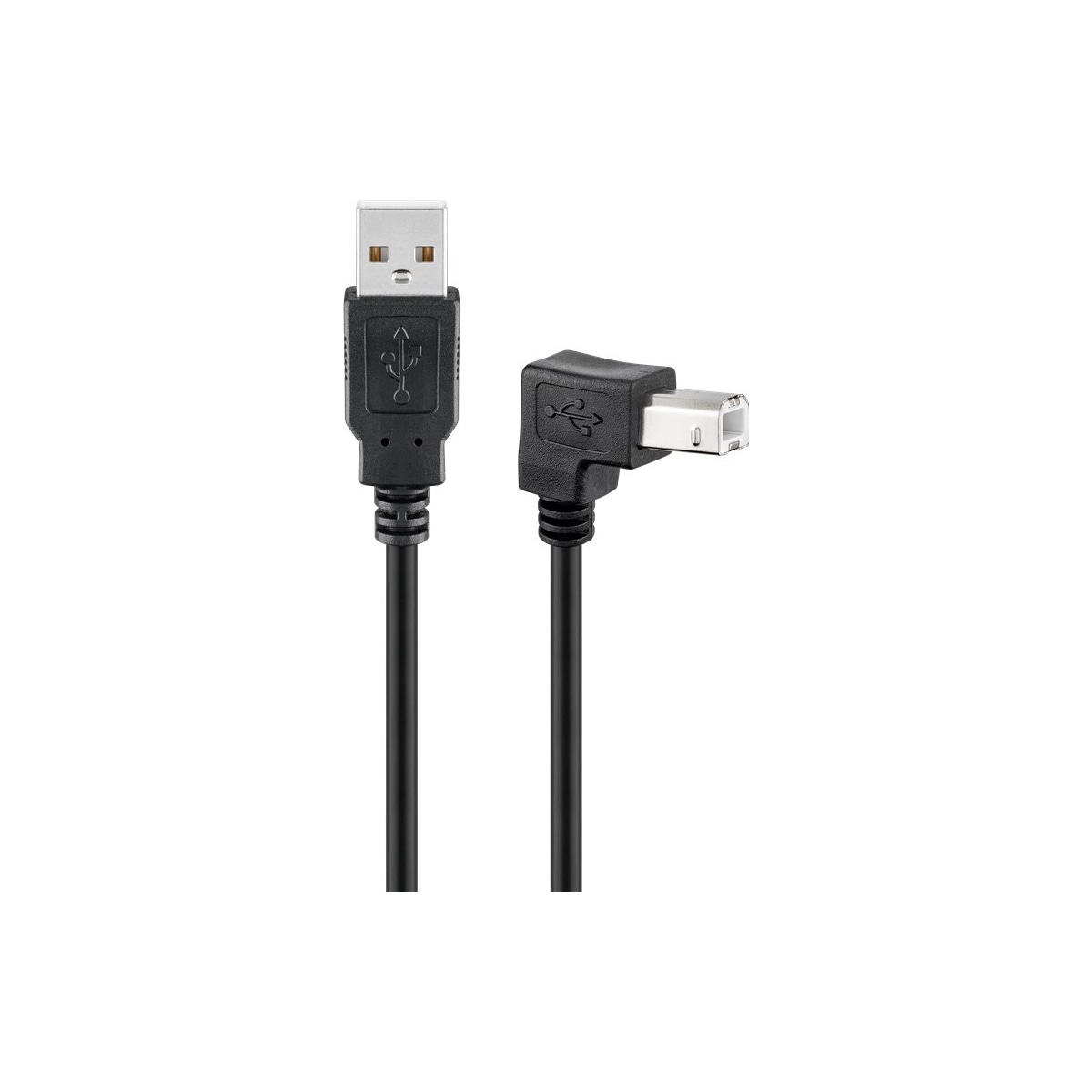 Goobay USB 2.0 høyhastighetskabel, 90 °,