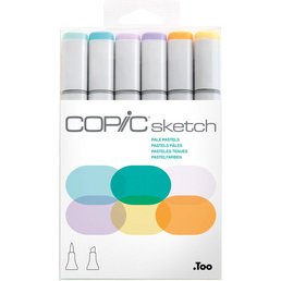 Marqueur sketch, kit de 6 'Pale Pastels'
