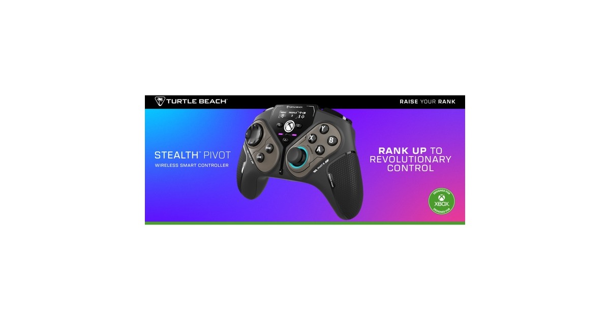 Turtle BeachStealth Pivot draadloze slimme controller   (Zwart, 2,4 GHz / Bluetooth / USB, Pc, Xbox, Android)