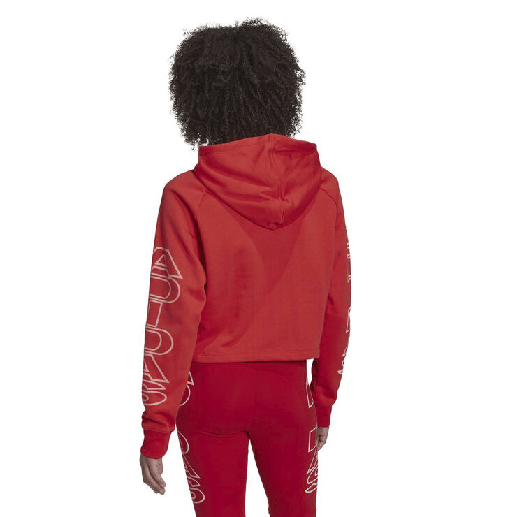 adidas CROPPED HOODIE Red